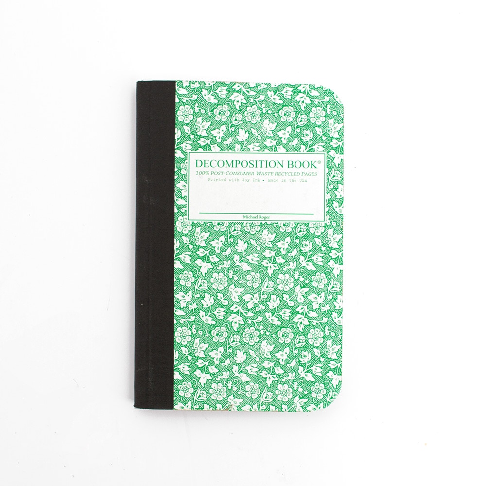 Michael Roger Press, Composition Book, Art & School, 4"x6", Decomp Book, Parsley, 3717